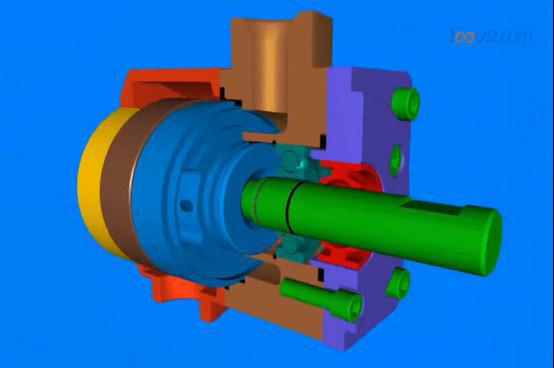 液压泵动画演示_液压泵动图_液压泵工作原理动画